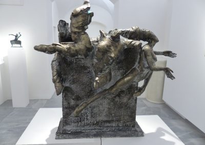 "Metamorphosen", Ton für Alu oder Bronze patiniert, H/B/T, ca. 50/50/22, 2016