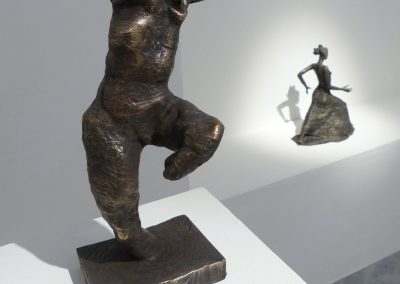 "aus dem Wasser steigende Nymphe", Alu oder Bronze patiniert, H/B/T, ca. 35/15/20, 2014