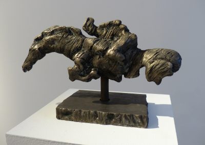 "nichts ungeheurer als der Mensch", Ton für Alu oder Bronze patiniert, H/B/T, ca. 14/35/14, 2016