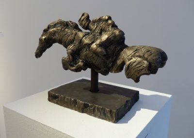 "nichts ungeheurer als der Mensch", Ton für Alu oder Bronze patiniert, H/B/T, ca. 14/35/14, 2016